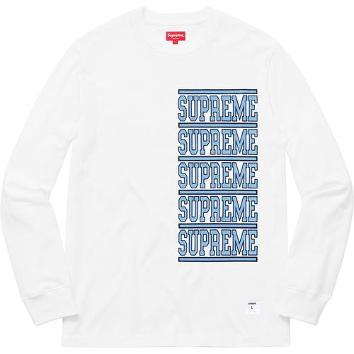 Supreme Stacked L/S Top White