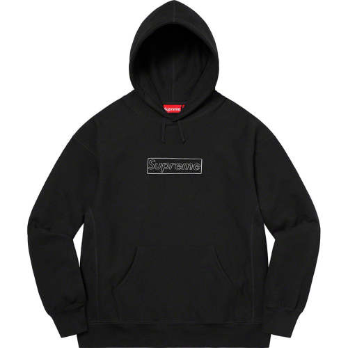 Supreme x KAWS Chalk Logo Hooded Sweatshirt Black