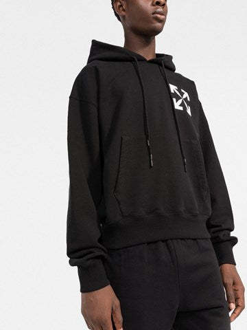Off-white Black hoodie with arrows logo