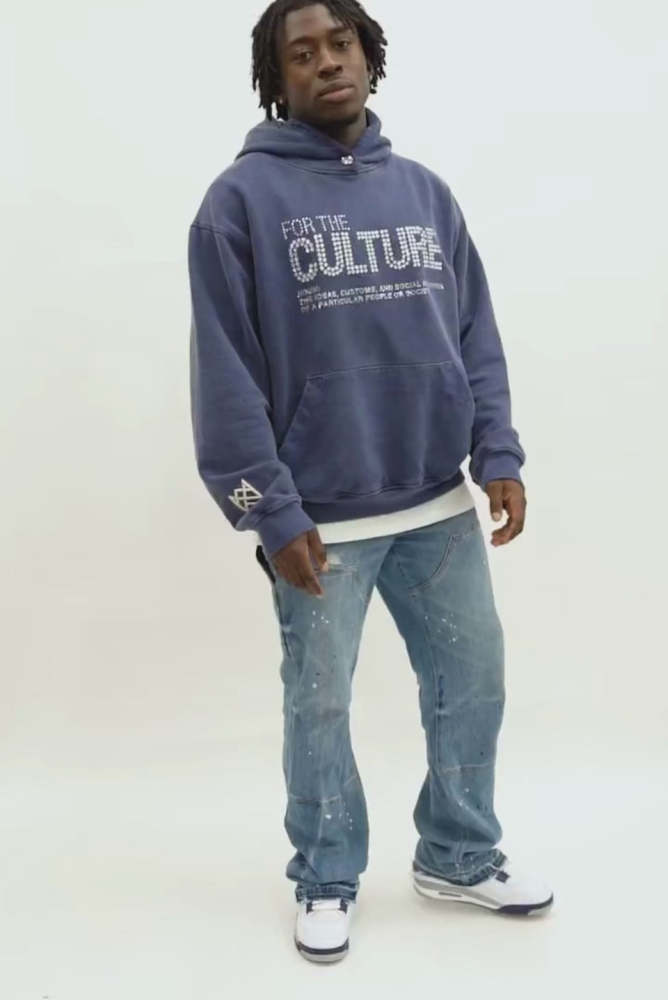 FOR THE CULTURE CRYSTAL HOODIE - NAVY