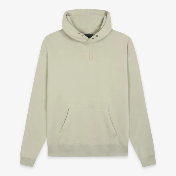 FOG FEAR OF GOD Season 7 FG flocked hoodie casual loose sweatshirt avocado color
