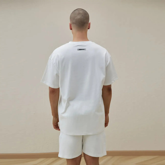 FOG Fear of God 20 Reproduced Short -sleeved Essentials Loose Round Neck T -shirt white