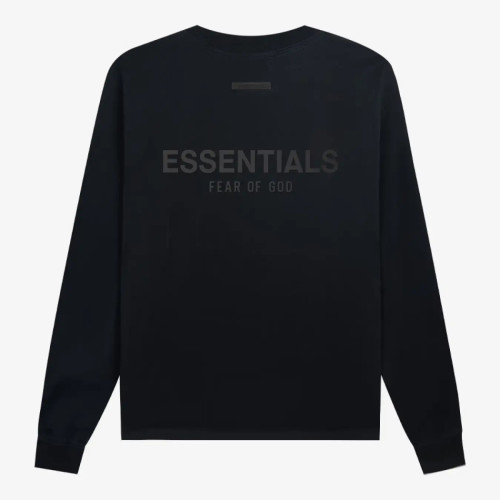FOG FEAR OF GOD 21 ESSENTIALS Casual Retro Bottoming Shirt Multi-line Long Sleeve black