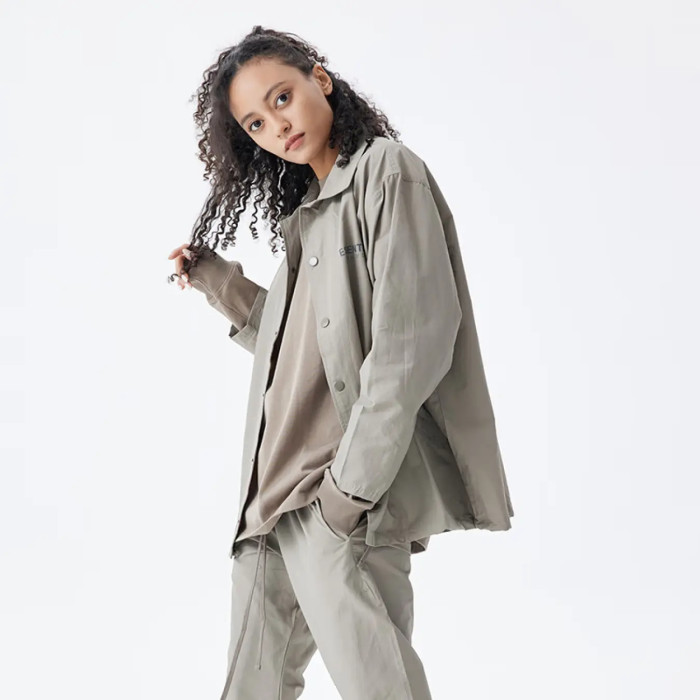 FOG FEAR OF GOD 21 multi-line lapel jacket ESSENTIALS retro coach jacket