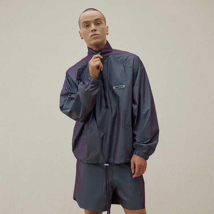 FOG FEAR OF GOD 20 multi-line half zipper jacket ESSENTIALS casual top