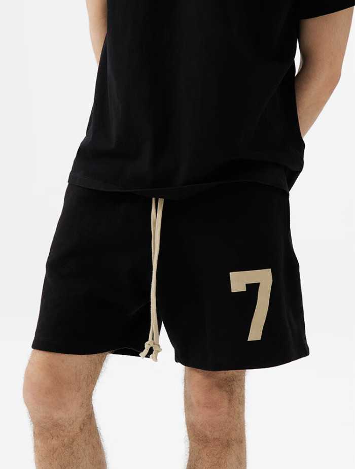 FEAR OF GOD Mainline 7-character flocked shorts