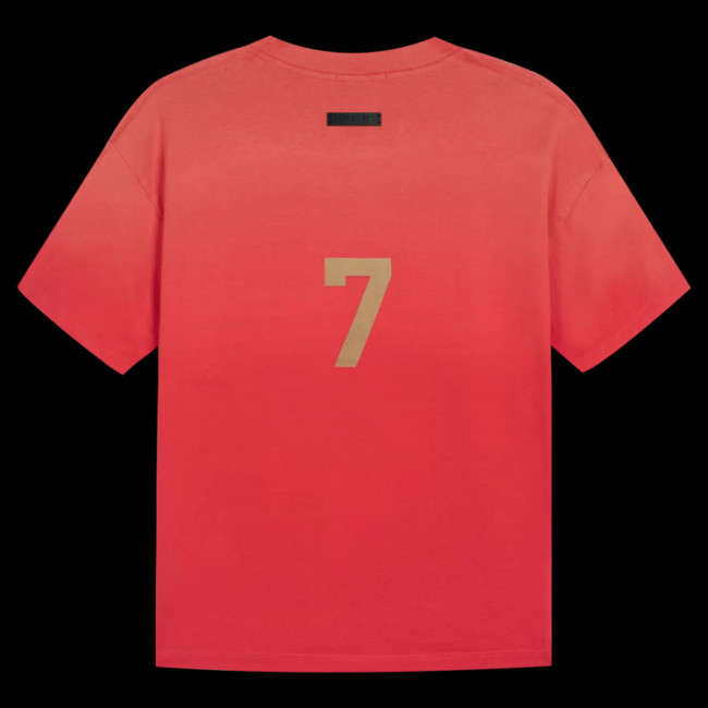 FOG FEAR OF GOD Season 7 main line 7-word loose casual T-shirt red