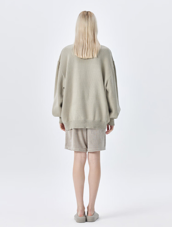 FOG FEAR OF GOD ESSENTIALS 23 Multi-stitch henley neck sweater