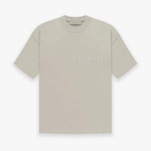 FOG FEAR OF GOD 23 ESSENTIALS double line single row printed T-shirt seal gray
