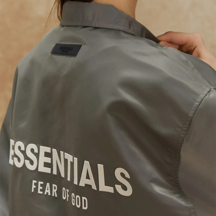FOG FEAR OF GOD ESSENTIALS casual jacket 22 multi-line double row flocking coach jacket