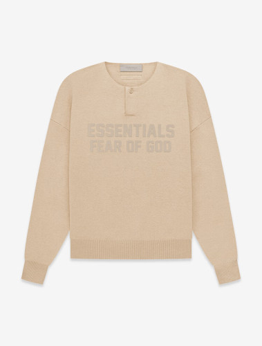 FOG FEAR OF GOD ESSENTIALS 23 Multi-stitch henley neck sweater