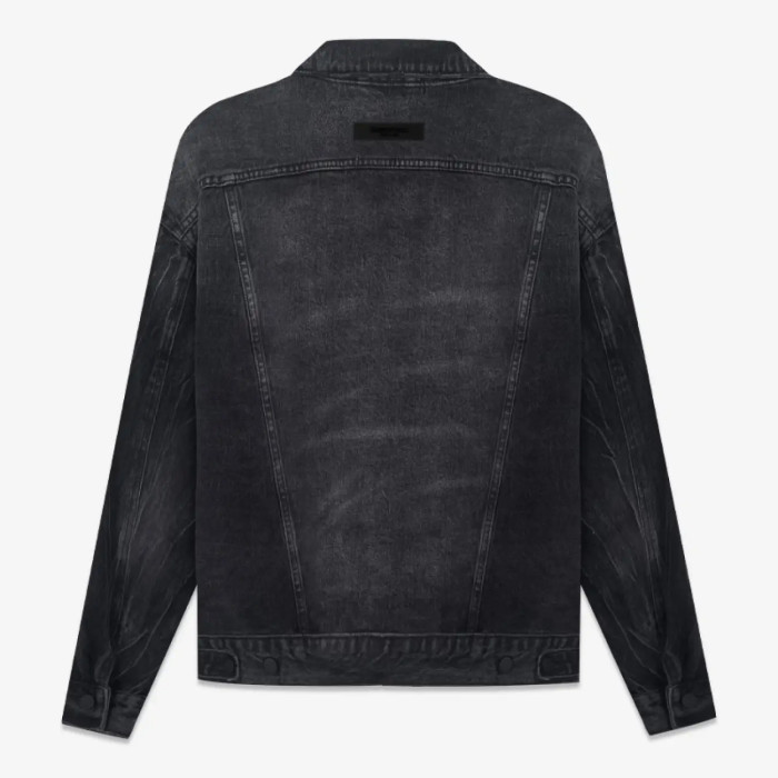 FOG FEAR OF GOD 22 multi-line denim jacket ESSENTIALS retro washed distressed jacket