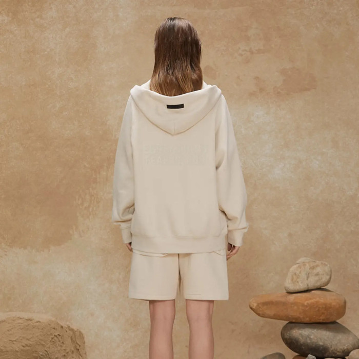 FOG FEAR OF GOD 22 double-line cardigan jacket ESSENTIALS casual loose hooded sweatshirt