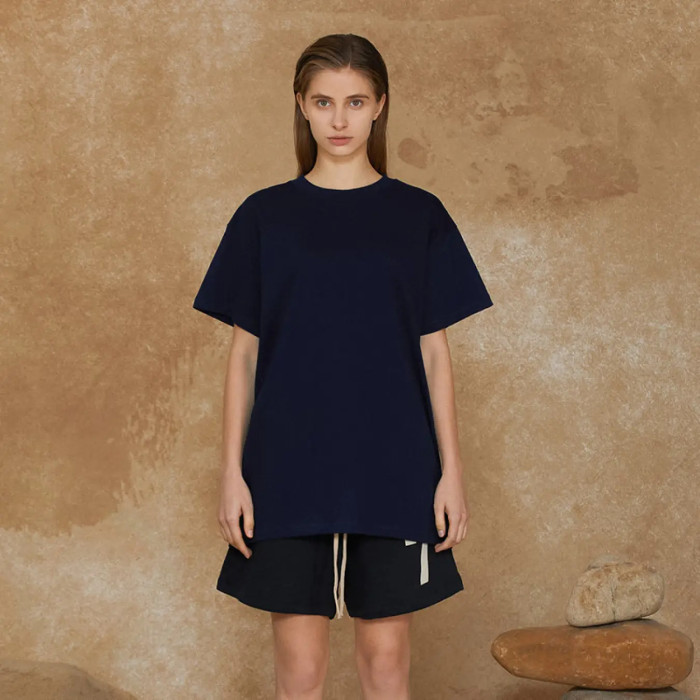 FOG FEAR OF GOD Season 7 Main Line 7 Words Loose Heavy T-shirt Navy blue