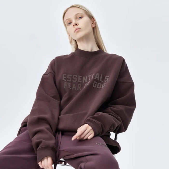 FOG FEAR OF GOD 23 double line hemless round neck sweatshirt ESSENTIALS simple top