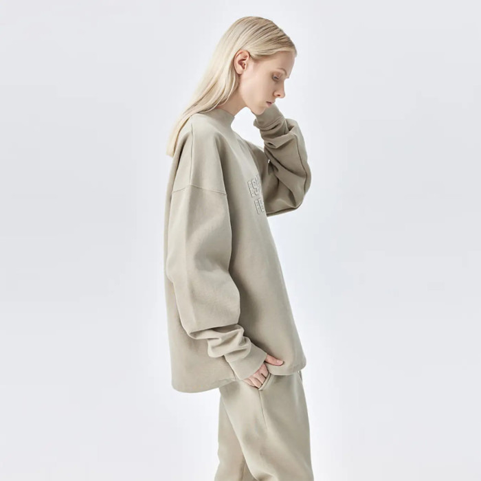 FOG FEAR OF GOD 23 double line hemless round neck sweatshirt ESSENTIALS simple top