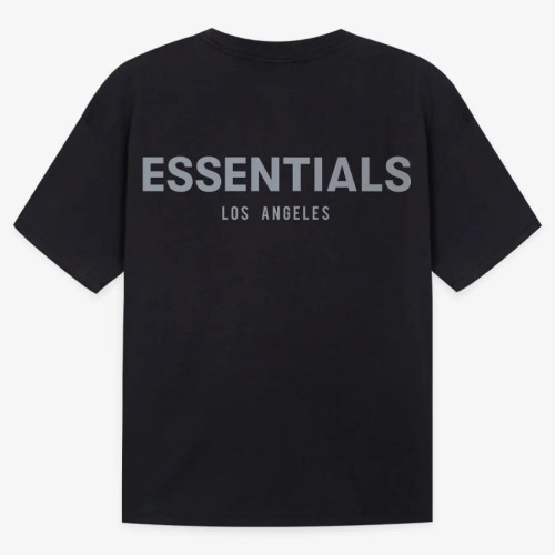FOG Fear of God Reunion Line Los Angeles reflective short -sleeved ESSENTIALS loose T -shirt Black