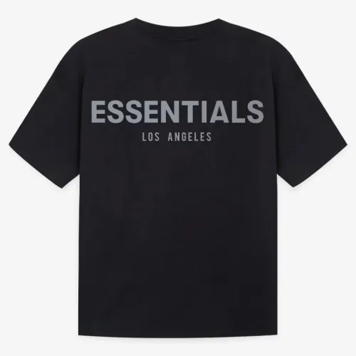 FOG Fear of God Reunion Line Los Angeles reflective short -sleeved ESSENTIALS loose T -shirt Black