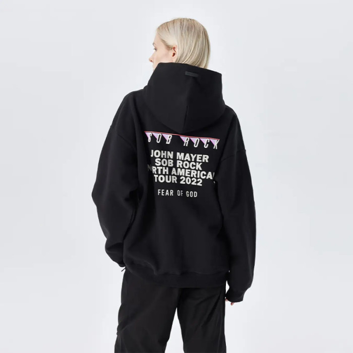 FOG FEAR OF GOD mainline band hoodie casual oversize sweatshirt black