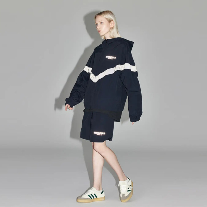 FOG FEAR OF GOD double line reflective jacket ESSENTIALS retro casual jacket