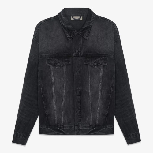 FOG FEAR OF GOD 22 multi-line denim jacket ESSENTIALS retro washed distressed jacket
