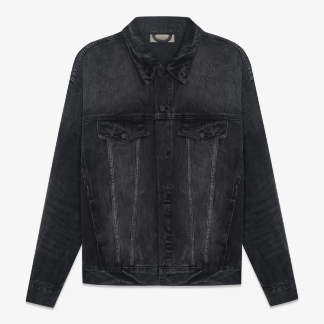 FOG FEAR OF GOD 22 multi-line denim jacket ESSENTIALS retro washed distressed jacket