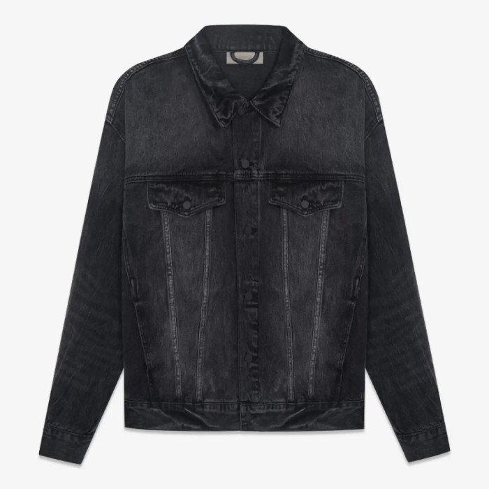 FOG FEAR OF GOD 22 multi-line denim jacket ESSENTIALS retro washed distressed jacket