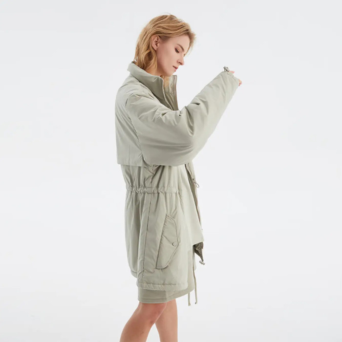 FOG FEAR OF GOD ESSENTIALS casual jacket 22 multi-line mid-length waisted cotton jacket