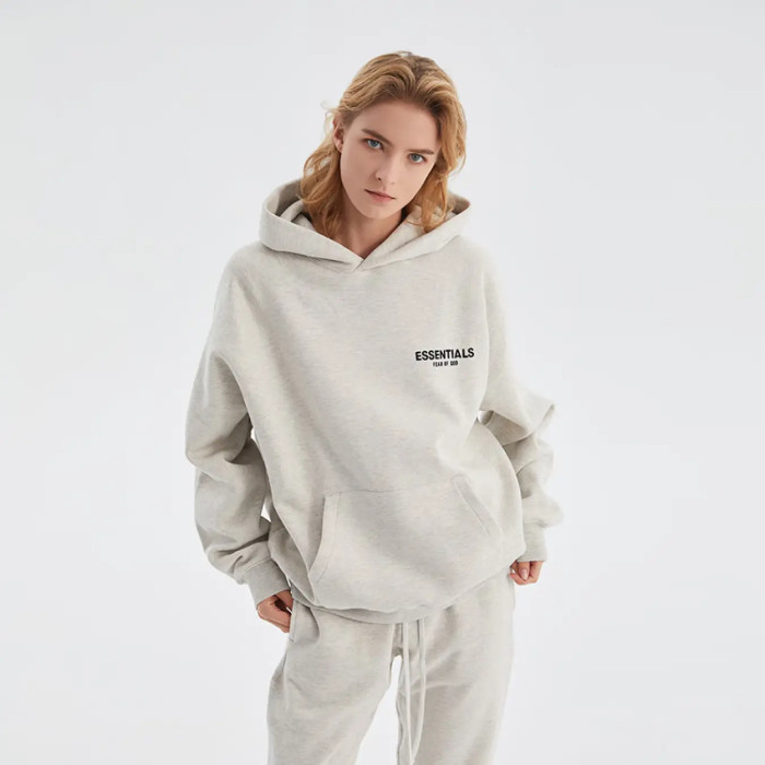 FOG FEAR OF GOD 22 double row flocking hoodie ESSENTIALS hooded sweatshirt