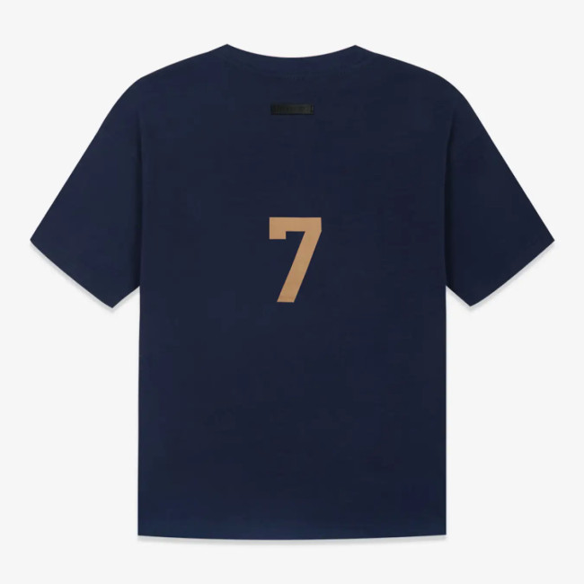 FOG FEAR OF GOD Season 7 Main Line 7 Words Loose Heavy T-shirt Navy blue
