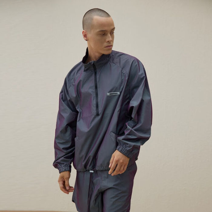 FOG FEAR OF GOD 20 multi-line half zipper jacket ESSENTIALS casual top