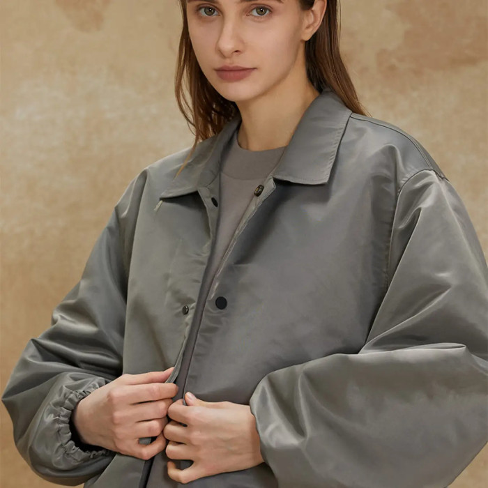 FOG FEAR OF GOD ESSENTIALS casual jacket 22 multi-line double row flocking coach jacket