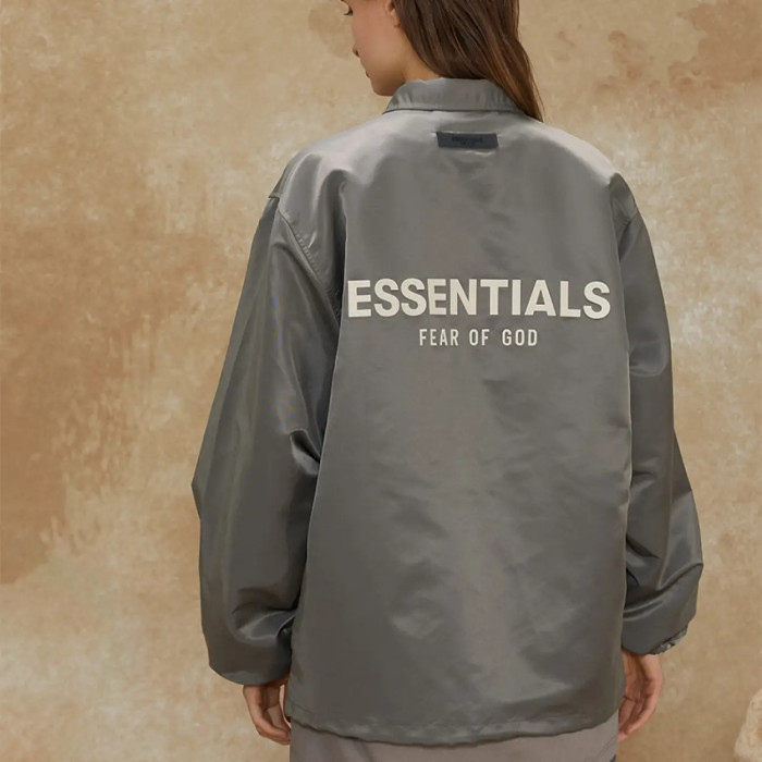 FOG FEAR OF GOD ESSENTIALS casual jacket 22 multi-line double row flocking coach jacket