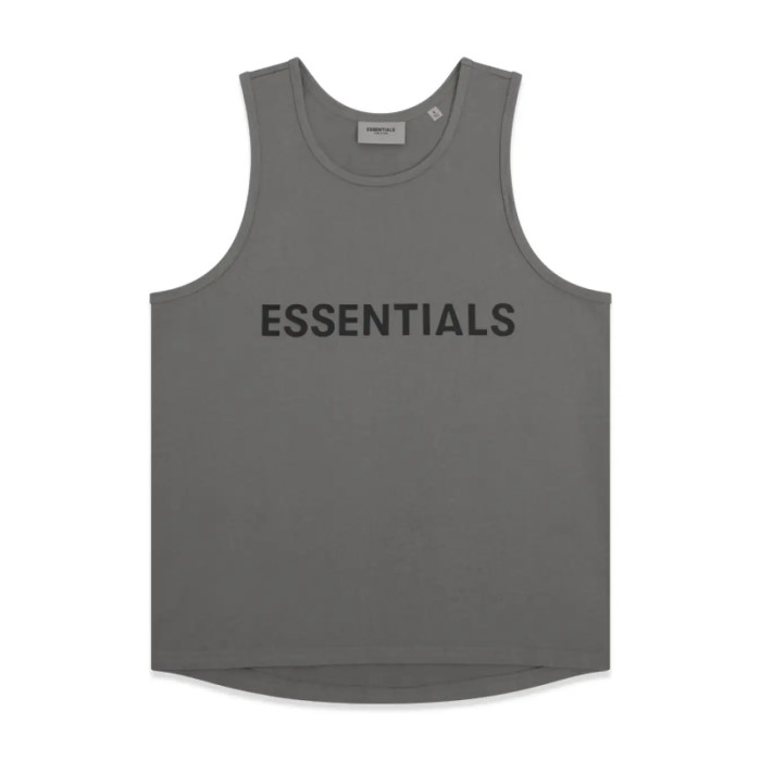 FOG FEAR OF GOD vest ESSENTIALS casual loose bottoming shirt charcoal gray