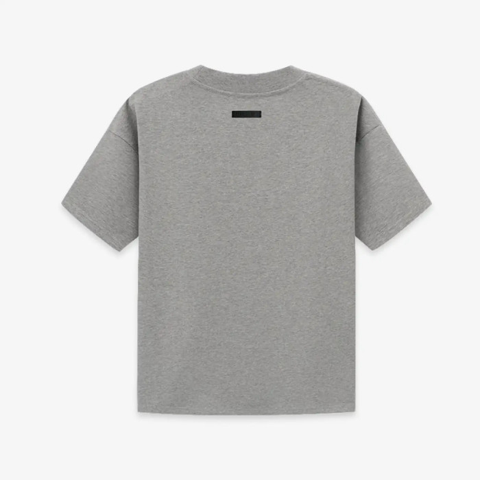 FOG FEAR OF GOD Season 8 main line flocking short-sleeved loose T-shirt Dark heather gray