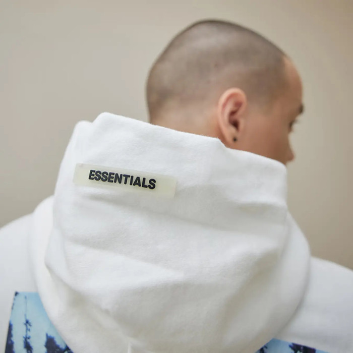 FOG FEAR OF GOD double line floral hoodie ESSENTIALS casual loose retro sweatshirt