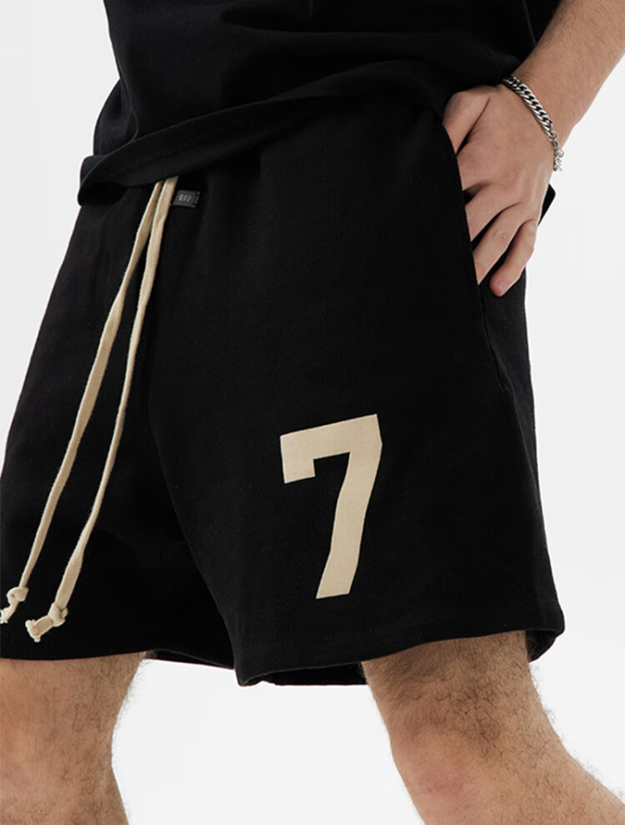FEAR OF GOD Mainline 7-character flocked shorts
