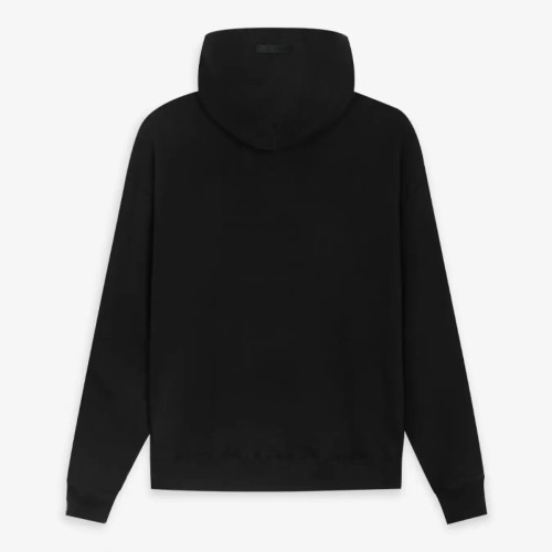 FOG FEAR OF GOD Season 7 Baseball Flocked Hoodie Casual Sweatshirt Black