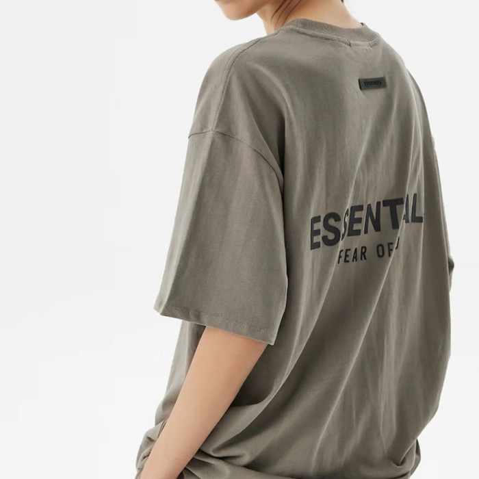 FOG Fear of God 21 Reproduced short -sleeved Essentials Summer casual T -shirt Moss