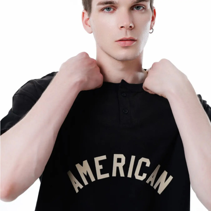 FOG FEAR OF GOD Season 7 main line letter printed loose T-shirt black