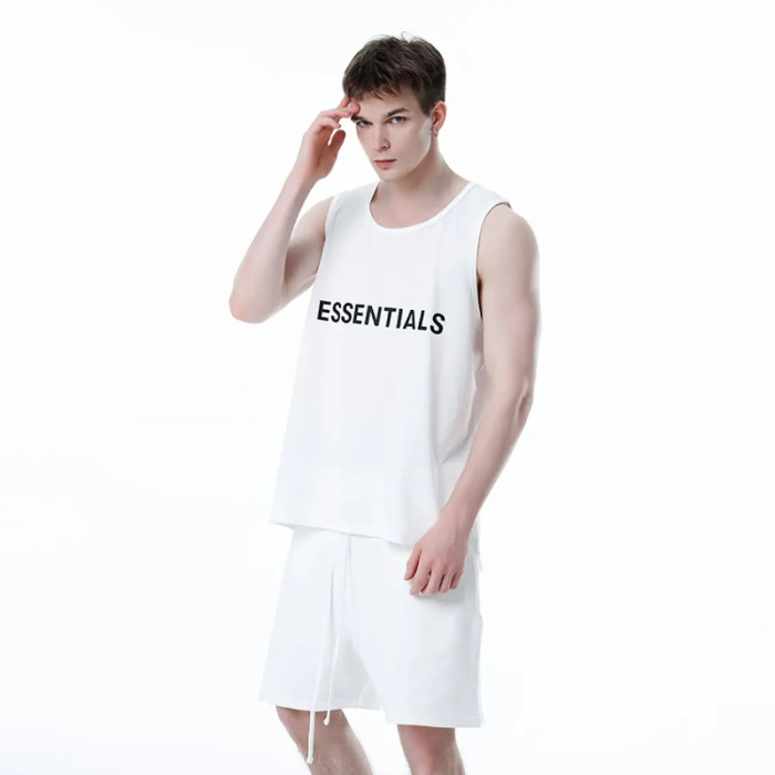 FOG FEAR OF GOD vest ESSENTIALS casual loose bottoming shirt white