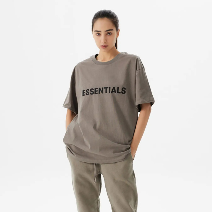 FOG Fear of God 20 Reunion Line short -sleeved loose ESSENTIALS letters T -shirt Khaki