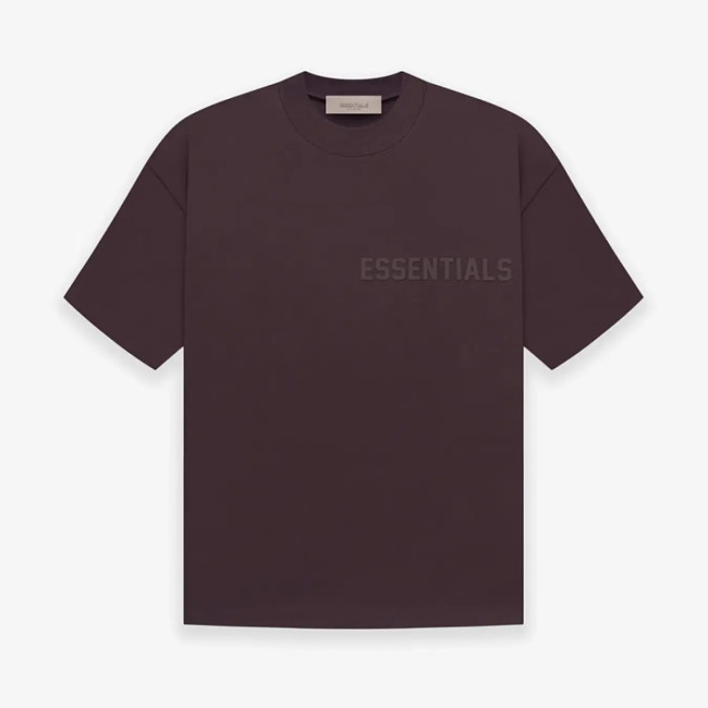 FOG FEAR OF GOD 23 ESSENTIALS double line single row printed T-shirt plum purple