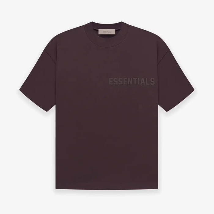 FOG FEAR OF GOD 23 ESSENTIALS double line single row printed T-shirt plum purple