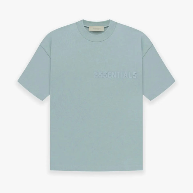 FOG FEAR OF GOD 23 ESSENTIALS double line single row printed T-shirt haze blue