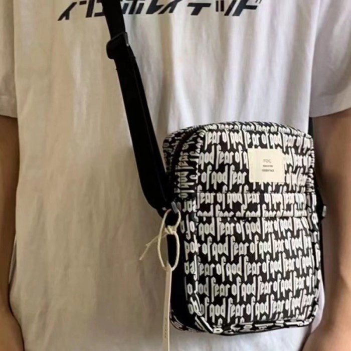 FEAR OF GOD ESSENTIALS Full Print Small Square Bag