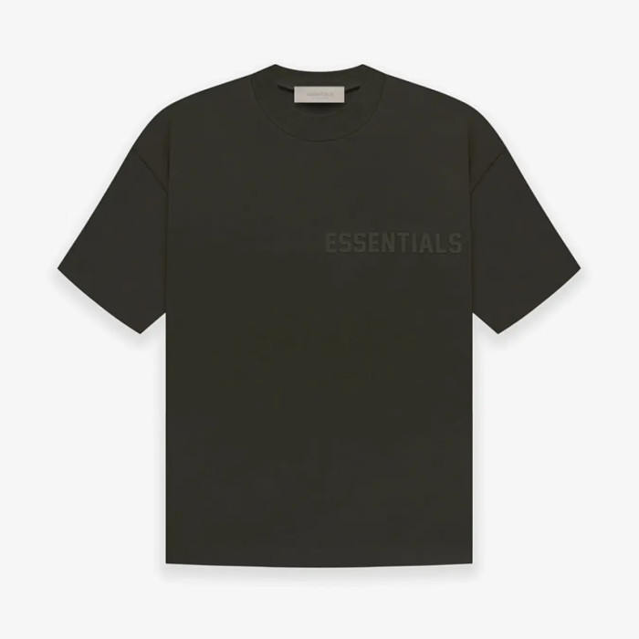 FOG FEAR OF GOD 23 ESSENTIALS double line single row printed T-shirt light black