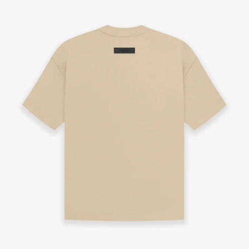 FOG FEAR OF GOD 23 ESSENTIALS double line single row printed T-shirt sandy white