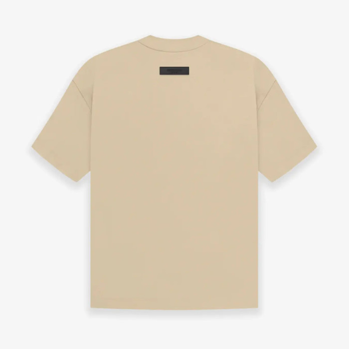 FOG FEAR OF GOD 23 ESSENTIALS double line single row printed T-shirt sandy white