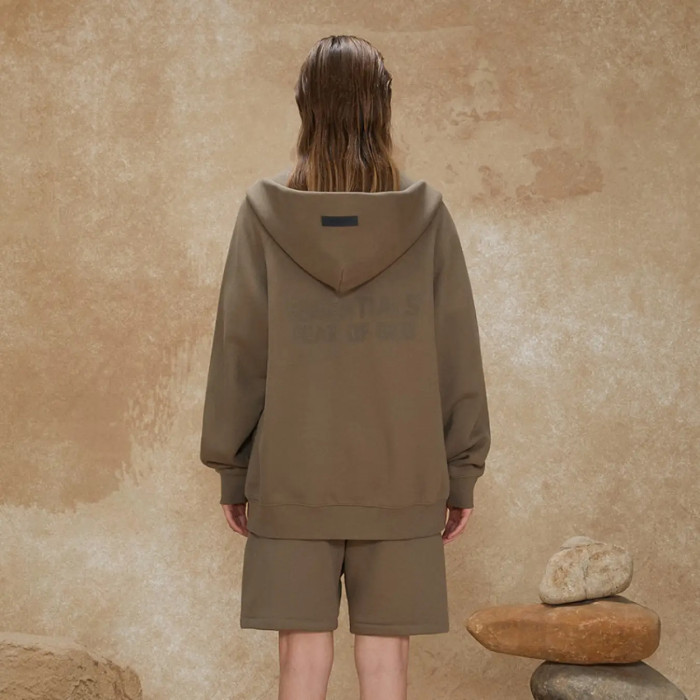 FOG FEAR OF GOD 22 double-line cardigan jacket ESSENTIALS casual loose hooded sweatshirt